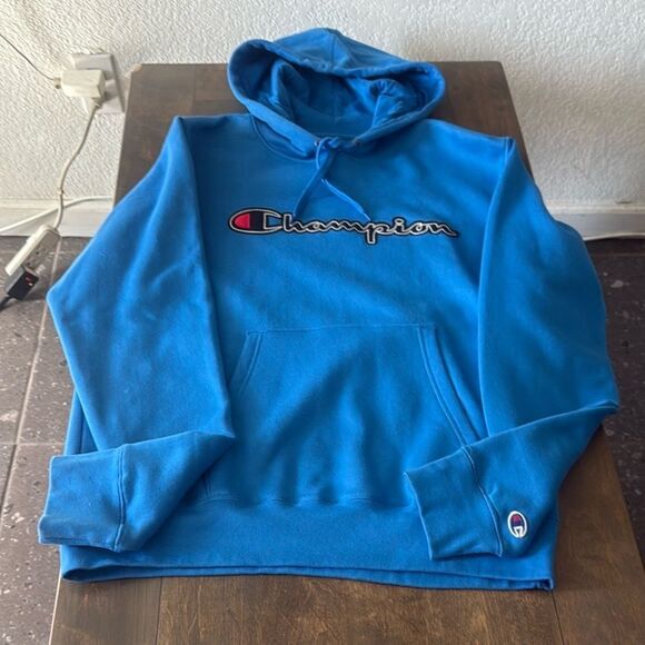Champion Blue Hoodie for Men - Picture 10 of 10